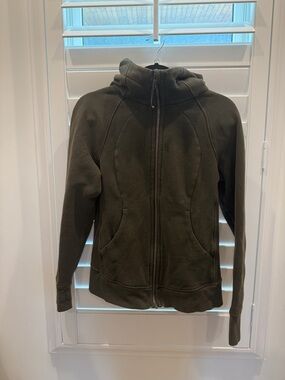 Dark olive Zip-Up Lululemon Scuba full zip